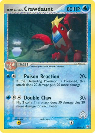 Team Aqua's Crawdaunt - 14/95 - Team Magma vs Team Aqua Reverse Holofoil