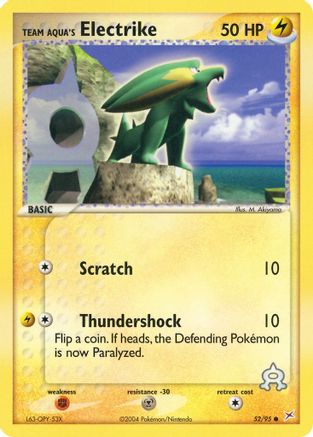 Team Aqua's Electrike - 52/95 - Team Magma vs Team Aqua Reverse Holofoil