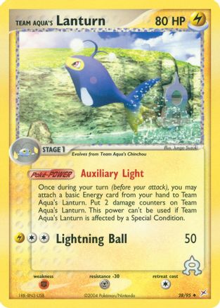 Team Aqua's Lanturn - 028/95 - Team Magma vs Team Aqua Reverse Holofoil