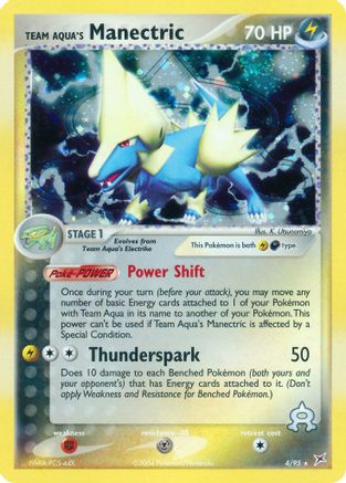 Team Aqua's Manectric - 4/95 - Team Magma vs Team Aqua Reverse Holofoil