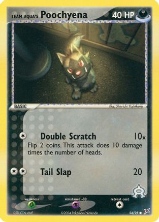 Team Aqua's Poochyena - 54/95 - Team Magma vs Team Aqua Reverse Holofoil