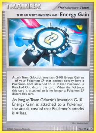 Team Galactic's Invention G-101 Energy Gain 116/127 - Platinum Normal - Uncommon