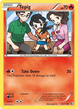 Tepig 025/113 - Legendary Treasures Reverse Holofoil - Common