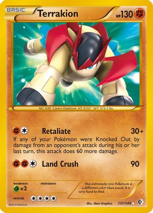 Terrakion - 151/149 - Boundaries Crossed Holofoil