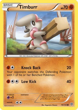 Timburr (79/135) - Plasma Storm Reverse Holofoil - Common
