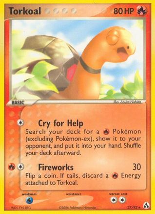 Torkoal 027 - Legend Maker Reverse Holofoil - Rare