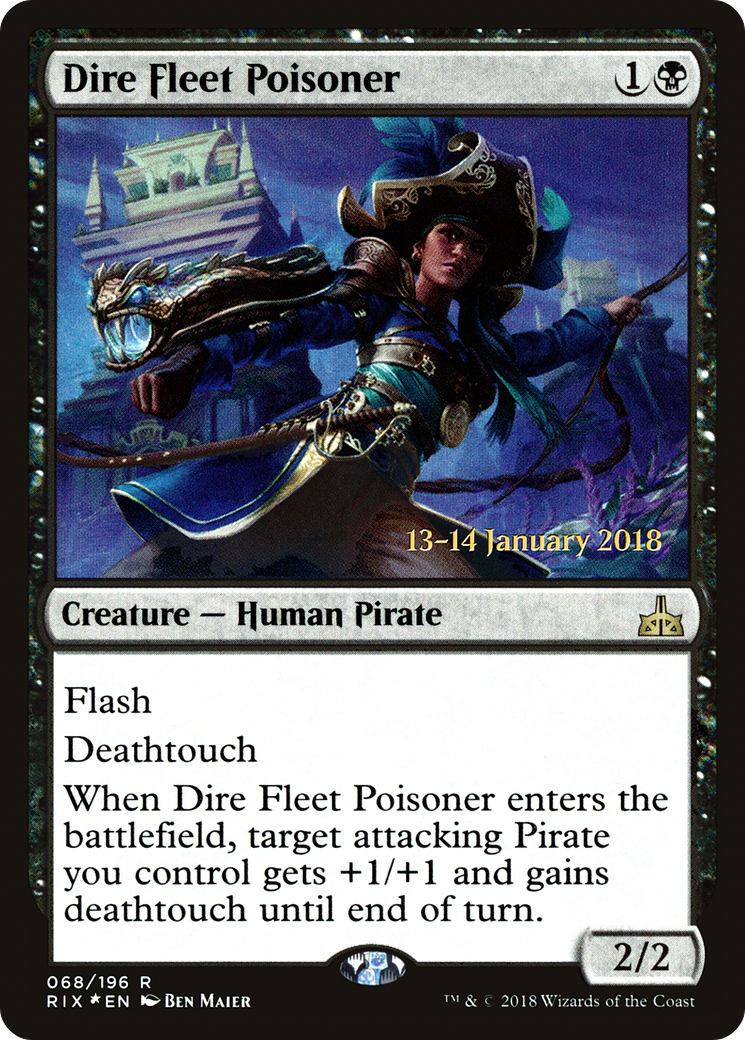 Dire Fleet Poisoner (PRE-68S) - Rivals of Ixalan Promos (Prerelease) Foil