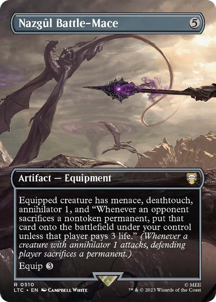 Nazgul Battle-Mace (Borderless) (LTC-510) - Tales of Middle-earth Commander (Borderless) Foil