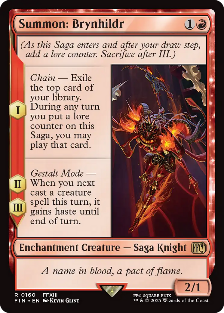 Summon: Brynhildr (FIN-160) - FINAL FANTASY Foil
