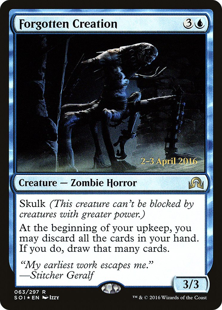 Forgotten Creation (PRE-63S) - Shadows over Innistrad Promos (Prerelease) Foil