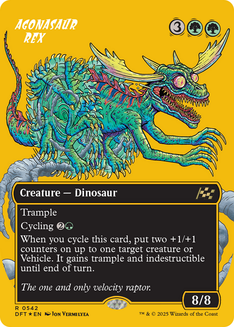 Agonasaur Rex (Borderless) (First-Place Foil) (Borderless)(DFT-542) - Aetherdrift Foil