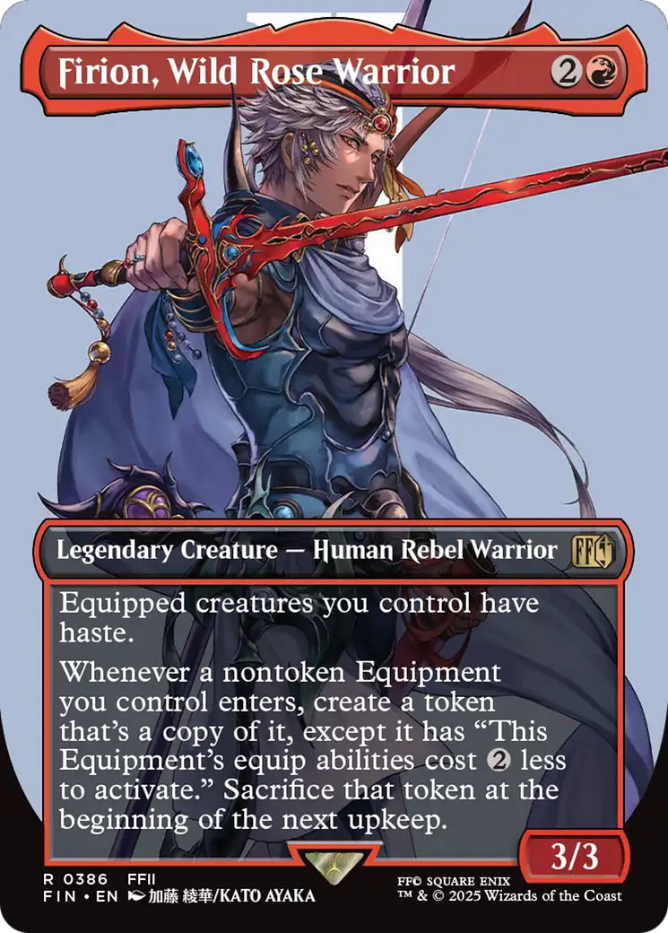 Firion, Wild Rose Warrior (Borderless) (FIN-386) - FINAL FANTASY (Borderless) Foil