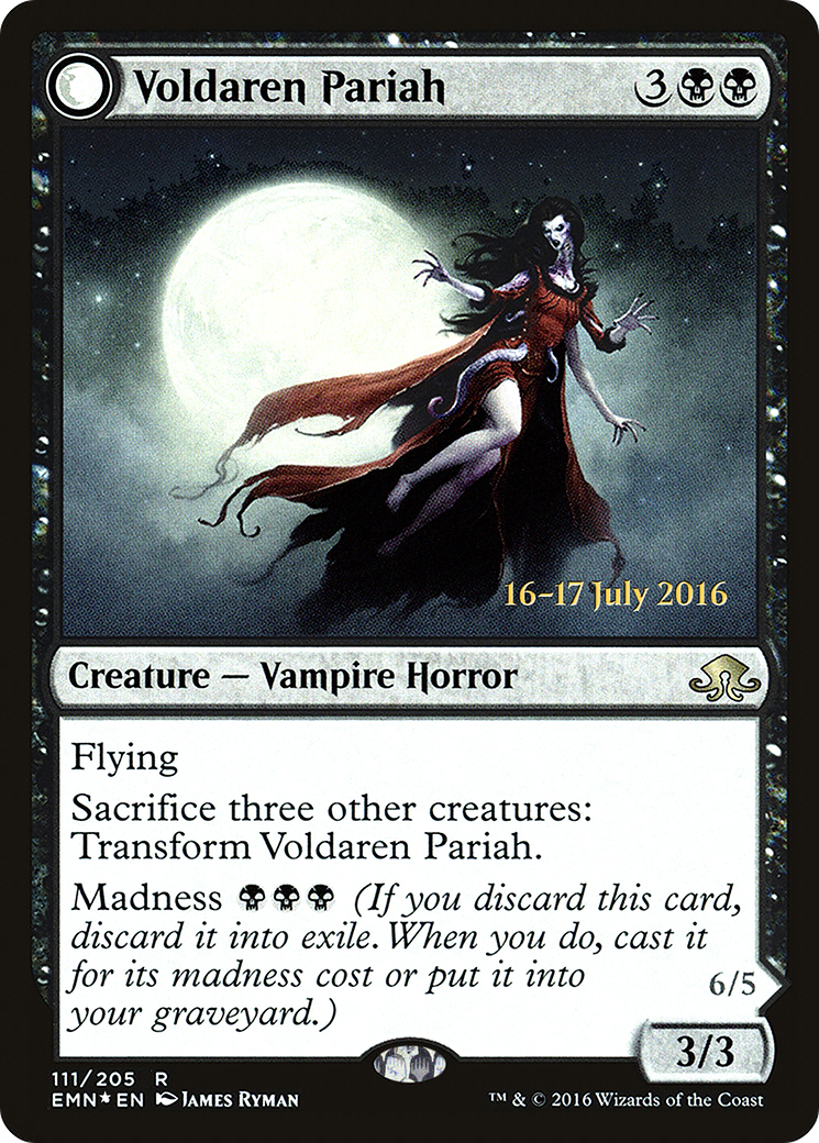 Voldaren Pariah // Abolisher of Bloodlines (PRE-111S) - Eldritch Moon Promos: (mooneldrazidfc) (Prerelease) Foil