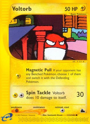 Voltorb 113 - Skyridge Reverse Holofoil - Common
