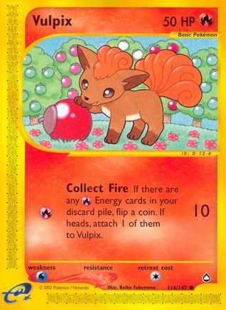 Vulpix 116/147 - Aquapolis Reverse Holofoil - Common