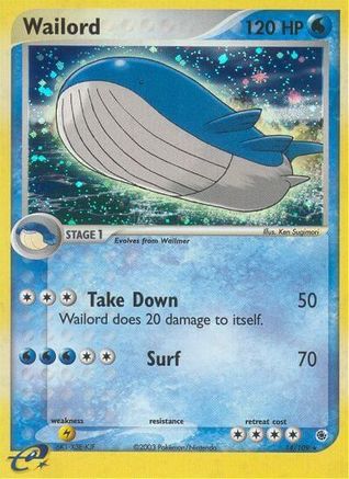 Wailord 014/109 - Ruby and Sapphire Reverse Holofoil - Holo Rare