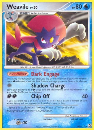 Weavile (40/132) - Secret Wonders - Rare