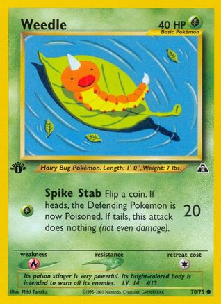 Weedle 070/075 - Neo Discovery 1st Edition - Common