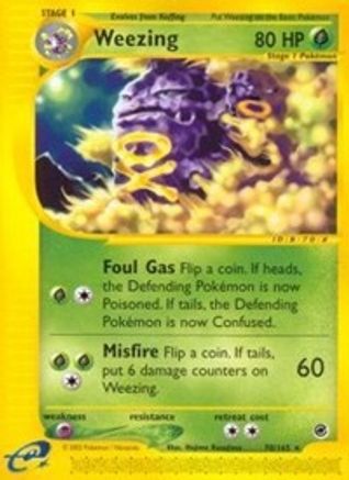Weezing (70) 070/165 - Expedition Reverse Holofoil - Rare