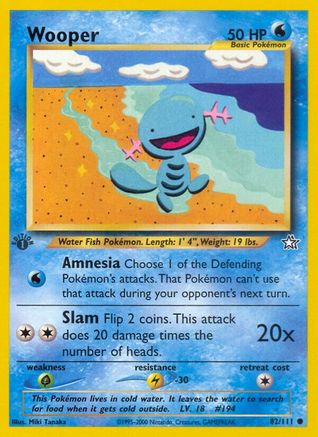 Wooper 082/111 - Neo Genesis 1st Edition - Common