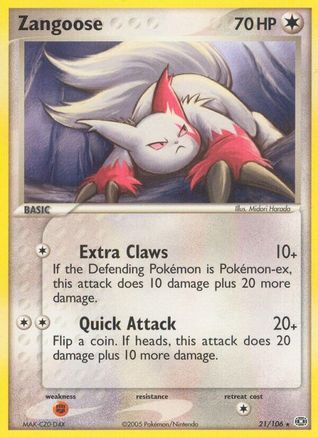 Zangoose (21/106) - Emerald - Rare