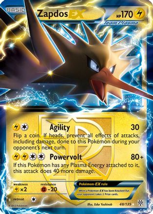 Zapdos EX (Team Plasma) (48/135) - Plasma Storm Holofoil - Ultra Rare