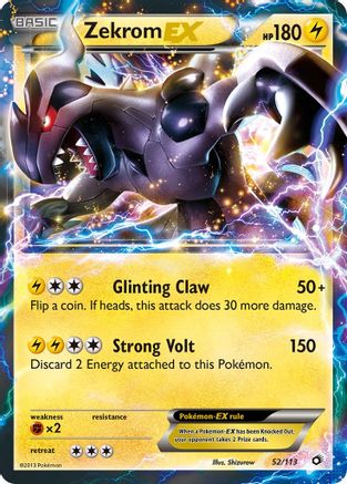 Zekrom EX 052/113 - Legendary Treasures Holofoil - Ultra Rare
