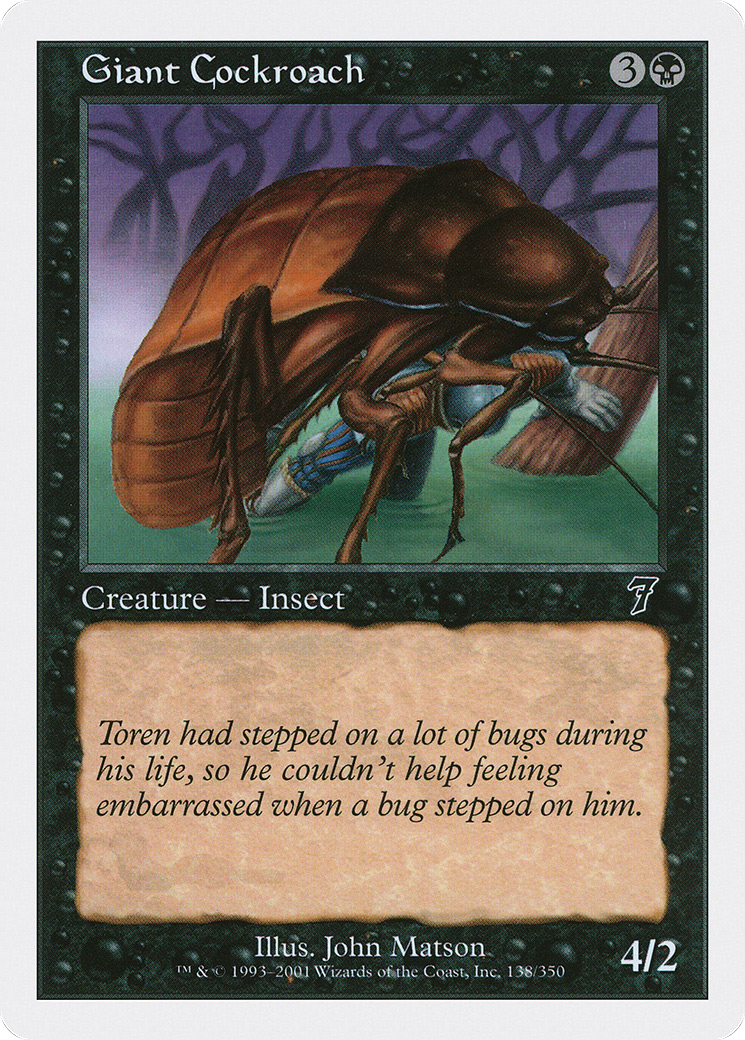 Giant Cockroach (7ED-138) - Seventh Edition