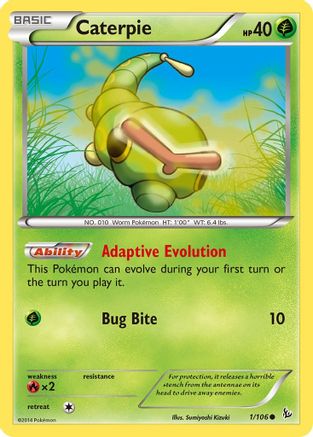 Caterpie 001/106 - XY Flashfire Reverse Holofoil - Common