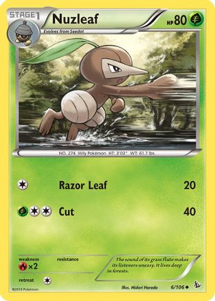 Nuzleaf 006 - XY Flashfire Reverse Holofoil - Uncommon