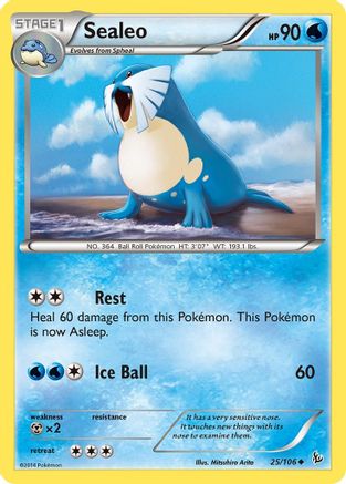 Sealeo 025 - XY Flashfire Reverse Holofoil - Uncommon