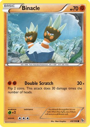 Binacle 048 - XY Flashfire Reverse Holofoil - Common