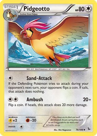 Pidgeotto 076/106 - XY Flashfire Normal - Uncommon