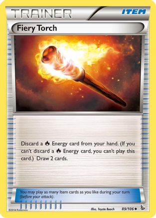 Fiery Torch 089/106 - XY Flashfire Reverse Holofoil - Uncommon