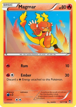 Magmar 010 - XY Furious Fists Normal - Common
