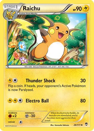 Raichu 028/111 - XY Furious Fists Normal - Uncommon