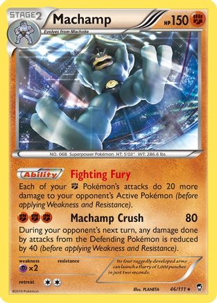 Machamp 046/111 - XY Furious Fists Holofoil - Holo Rare
