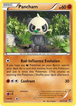 Pancham (59) 059/111 - XY Furious Fists Reverse Holofoil - Uncommon