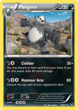 Pangoro 068 - XY Furious Fists Normal - Rare
