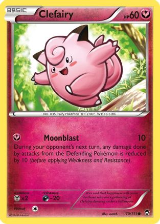 Clefairy (70) 070/111 - XY Furious Fists Normal - Common