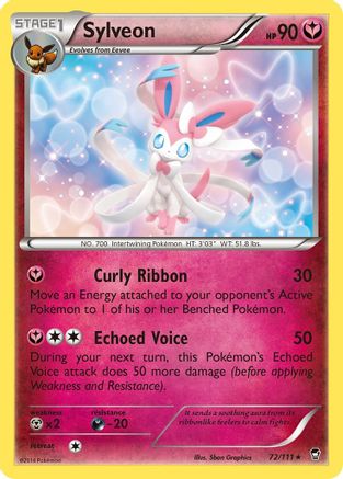 Sylveon 072/111 - XY Furious Fists Reverse Holofoil - Rare