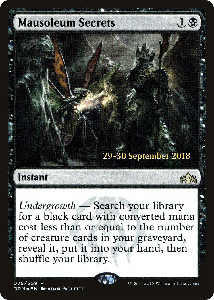 Mausoleum Secrets (PRE-75S) - Guilds of Ravnica Promos (Prerelease) Foil