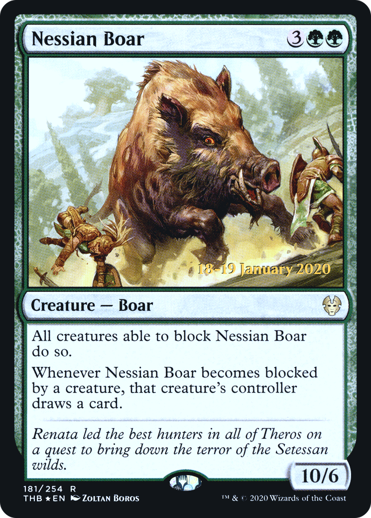 Nessian Boar (PRE-181S) - Theros Beyond Death Promos (Prerelease) Foil