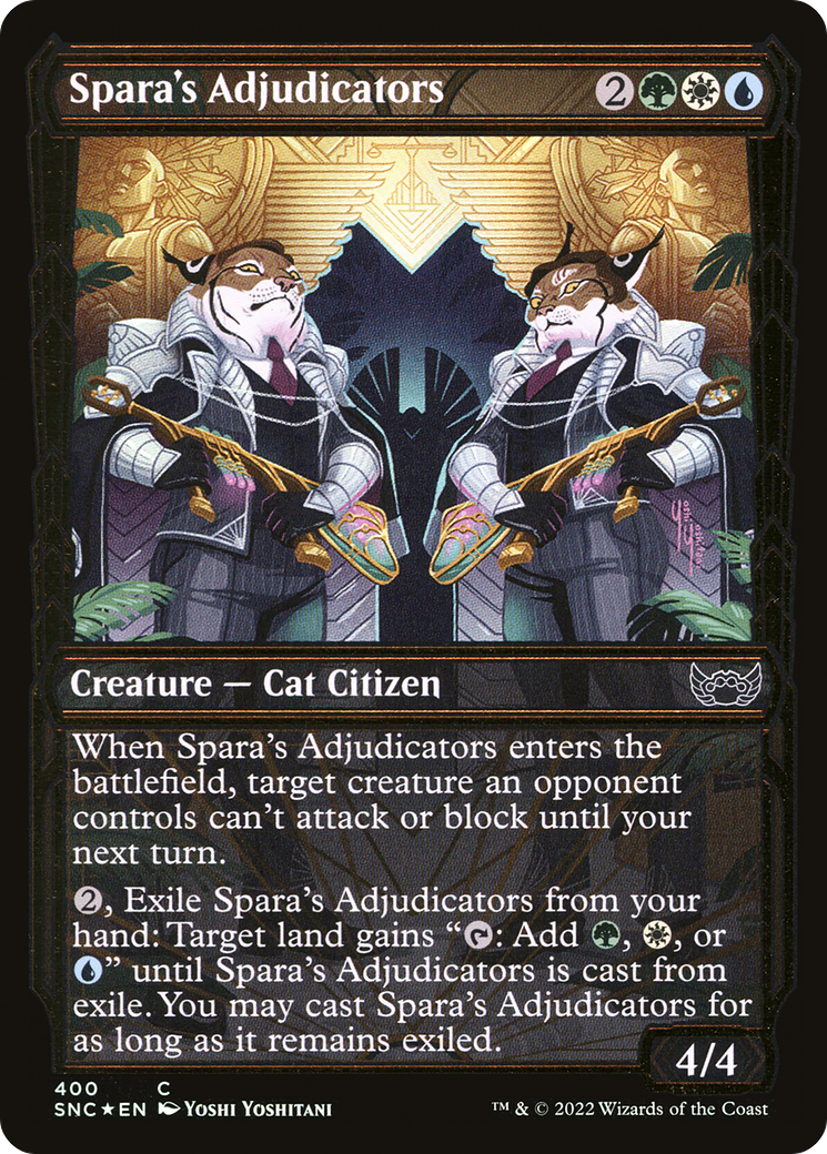 Spara's Adjudicators (Gilded Foil)(SNC-400) - Streets of New Capenna: (Showcase) Foil