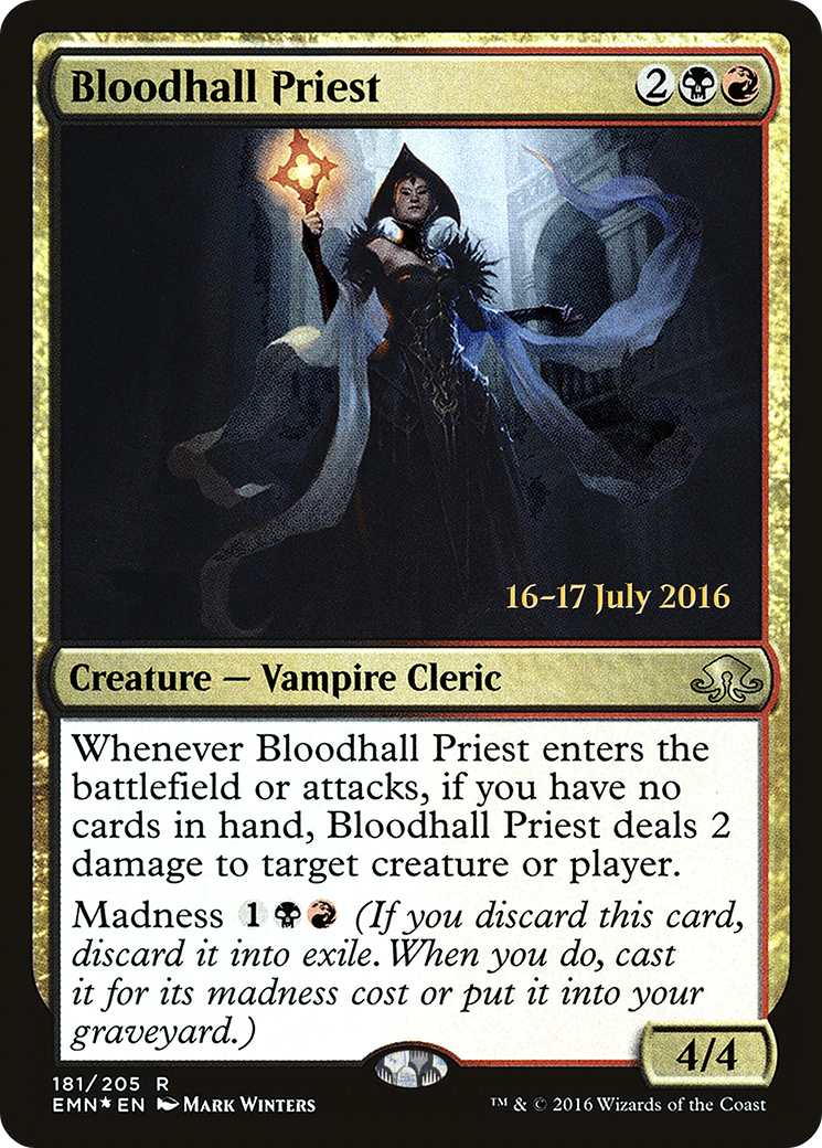 Bloodhall Priest (PRE-181S) - Eldritch Moon Promos (Prerelease) Foil