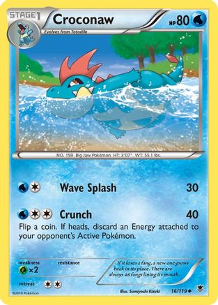 Croconaw 016/119 - XY Phantom Forces Reverse Holofoil - Uncommon