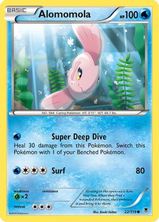 Alomomola 022 - XY Phantom Forces Reverse Holofoil - Common