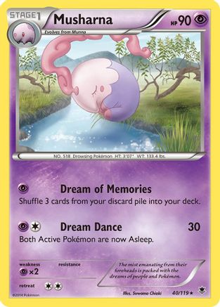 Musharna 040 - XY Phantom Forces Reverse Holofoil - Rare