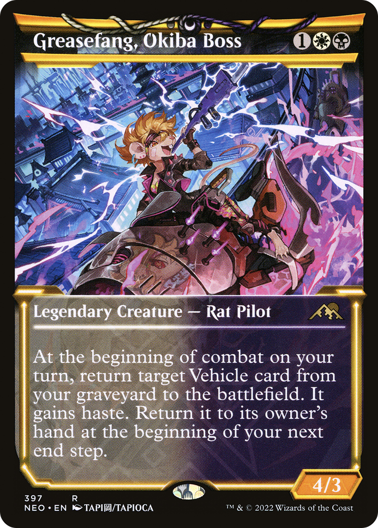 Greasefang, Okiba Boss (Showcase) (NEO-397) - Kamigawa: Neon Dynasty: (Showcase) Foil