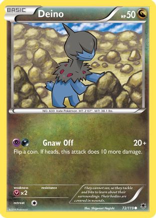 Deino 072 - XY Phantom Forces Reverse Holofoil - Common